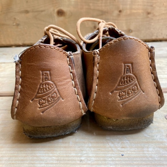Clarks Janey Mae womens brown leather lace up oxfords wide toe box shoes comfy - Picture 5 of 13